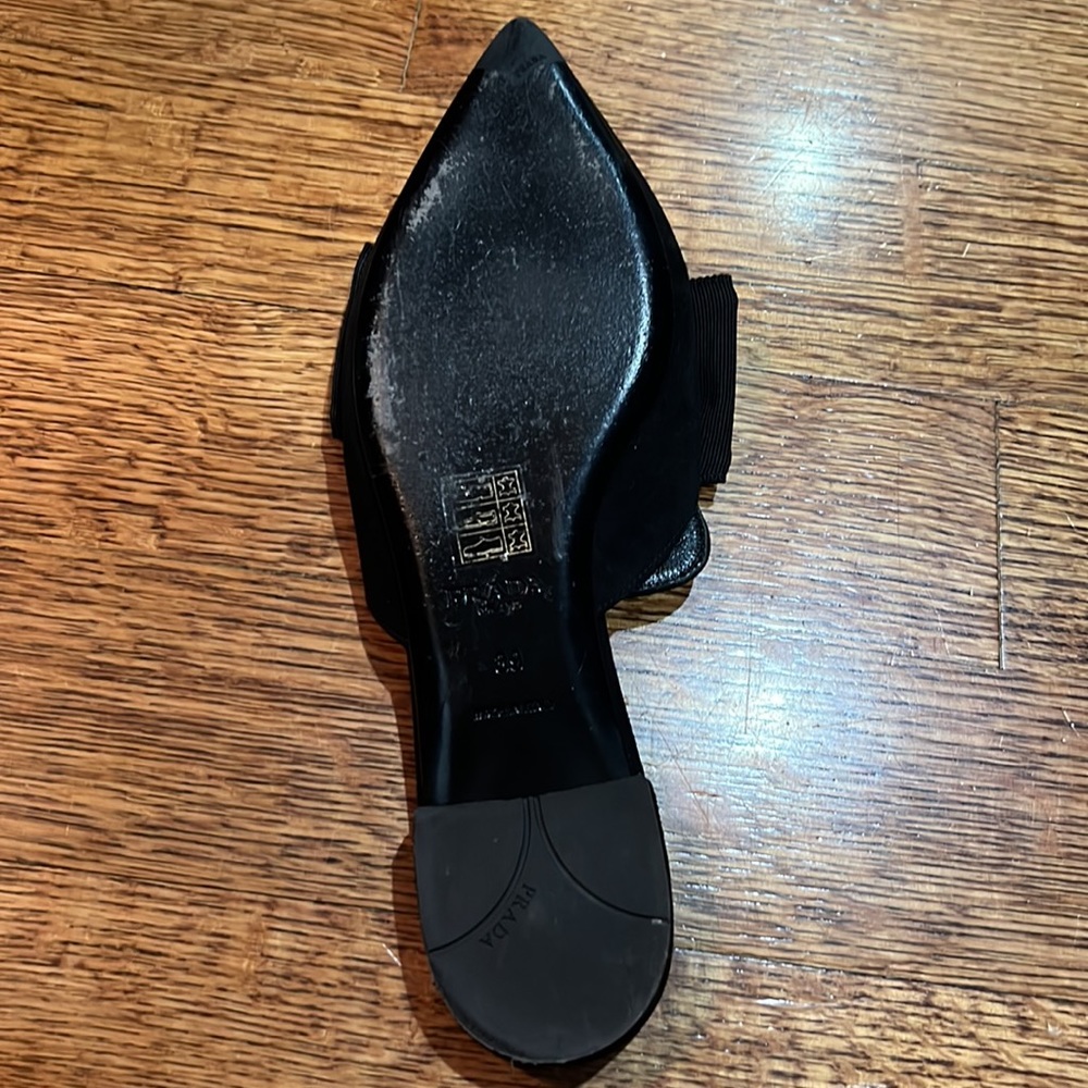 Prada Velvet & Bow Point-Toe Mule Slides - image 3